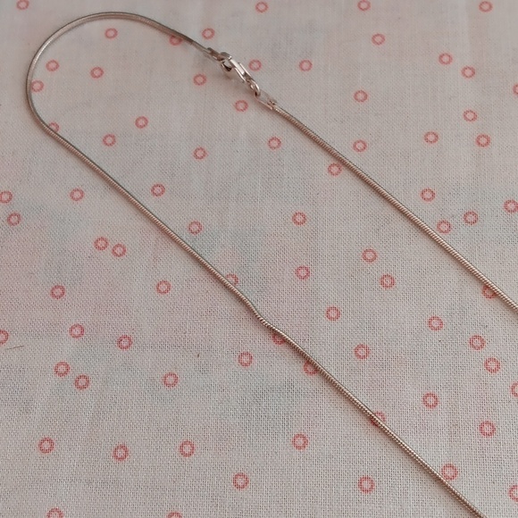 925 Italy Silver Snake Chain Crystal Pendant Necklace - Picture 12 of 12